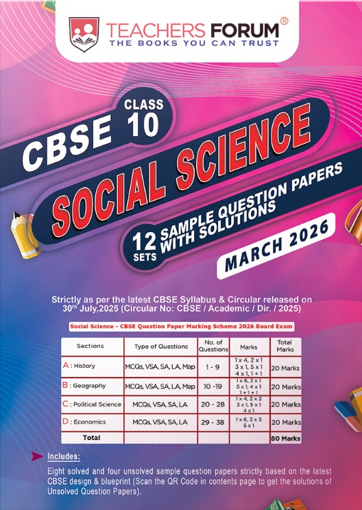 Teachers Forum CBSE Sample Question Paper Class 10 Social Science (For 2026 Board Exam)